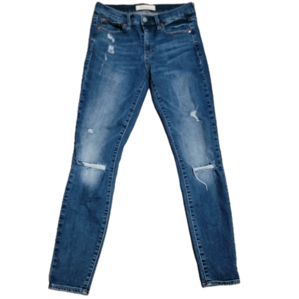Gap 1969  True Skynny Distressed Blue Jeans Size 27